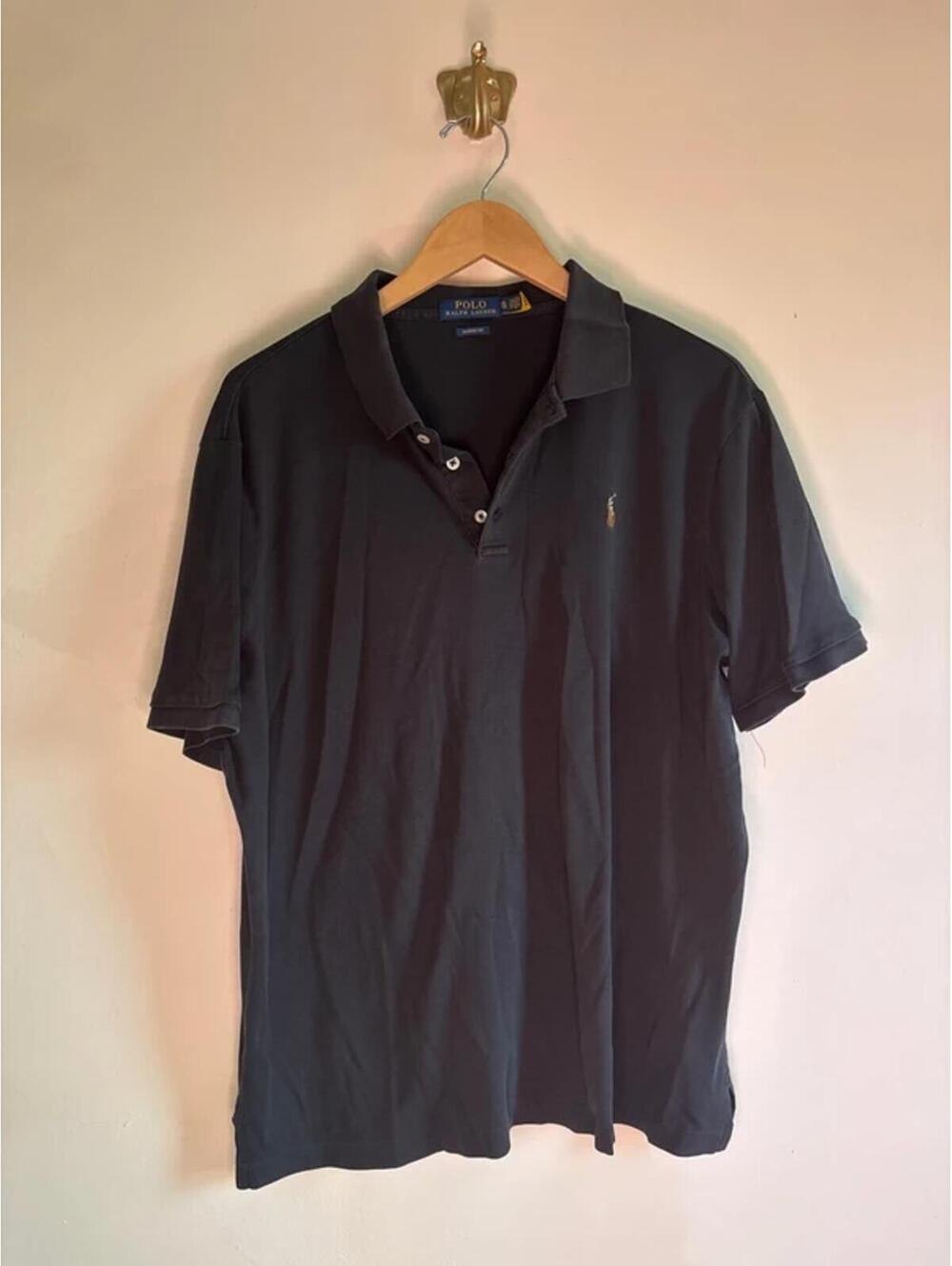 Polo Ralph Lauren Black Polo with multicolored Pony size XL
